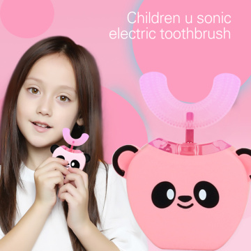 360 Degrees Automatic Kids Sonic Electric Toothbrush USB Charging Mouth Toothbrush Lips Care U Shaped for Children Tooth Whiten