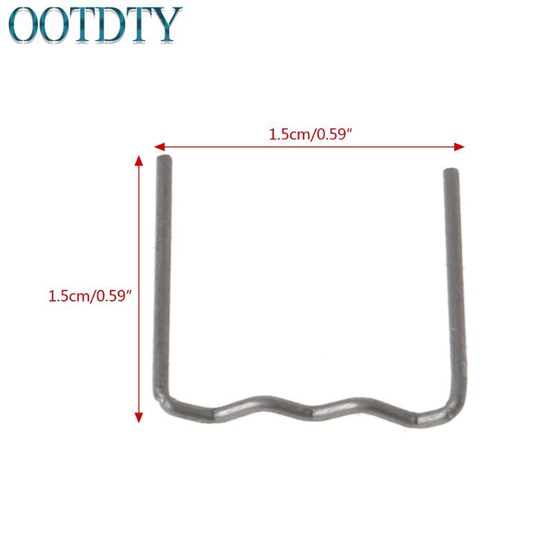 OOTDTY 100Pcs Pre-cut Hot Flat Staples Wave Shape Plastic Stapler Repair Welder Tool