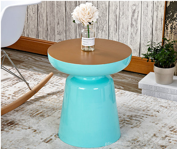 Luxury brushed Brass metal small Martini Side Table