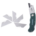 Stainless Steel Folding Utility Knife Woodworking Outdoor Camping w/ Five Blades Utility Knife