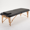70cm Wide 2 Fold Comfort Wood Massage Table Bed W/Carry Case Salon Furniture Folding Portable Thai Spa Massage Table Tattoo Bed
