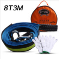 Car Tensioning Belts 8 Ton 3 Meters 5 Metes Tow Rope Traction Hauling Rope Emergency Leash Portable Vehicle Tool