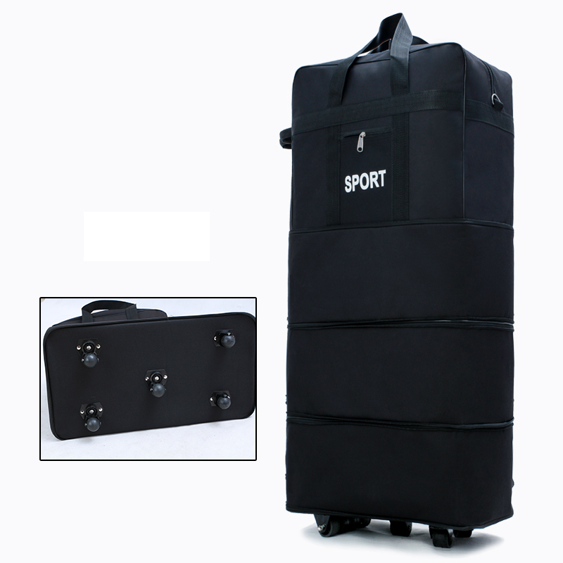 Air checked trolley suitcase bag study abroad luggage bag extra large Oxford travelling bag moving trolley bag pulley bag