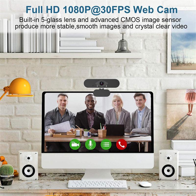 1080P High Speed Web Camera Build In Microphone For Desktop/Laptop Webcame Rotable Auto Focus For Conferencing Live Broadcast