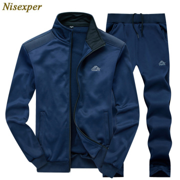 Hot New Casual Men's Tracksuit 2 Pieces Sportswear Men Sets Gyms Sweatshirt + Trouser Sports Sets Jacket + Pants Suit Outdoor