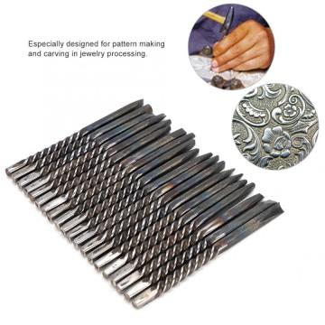 20Pcs/Set Jewelry Anvil Chisel Tools Quality Wear Resistant Jewelry Processing Making Carving Tools for Jewelers Professional