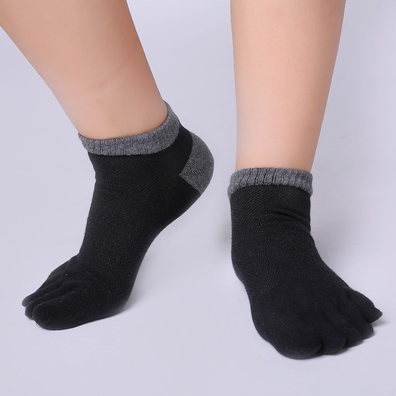 1 pair Breathable Unisex Men Women Socks Sports Ideal For Five 5 Finger Toe Shoes Sale solid Mesh socks men