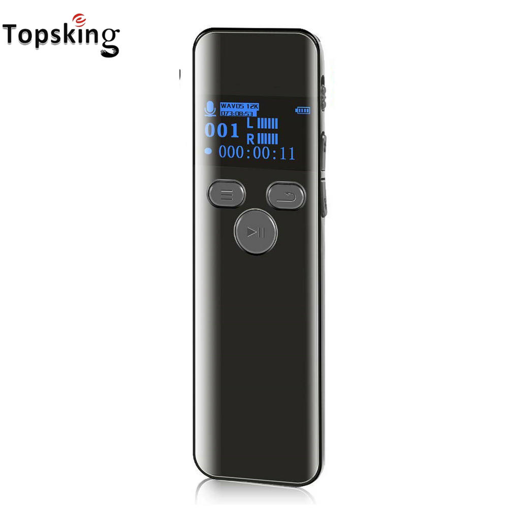 Digital Voice Activated Recorder Lectures Audio Recording Dictaphone Noise Reduction Playback Password Variable Speed MP3 Player