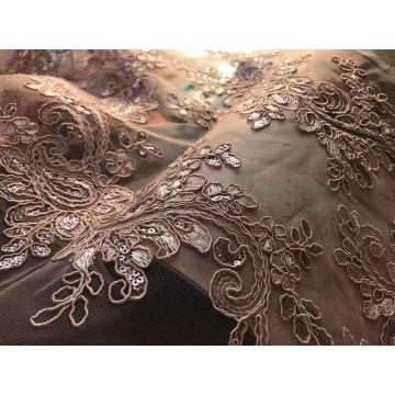 3 in 1 cord tulle lace embroidery