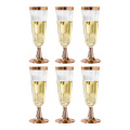 6pcs Disposable Ice Cream Cups Plastic Red Wine Glass Champagne Flutes Glasses Cocktail Party Wedding Drink Cup Cuisine Cup