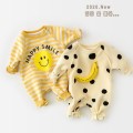Autumn Baby Romper Baby Dot Banana Print Thicken Long Sleeve Toddler Jumpsuit Kids Boys And Girls Clothes