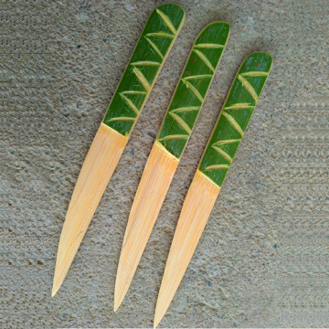 AIRCHR Natural Bamboo Knife 20cm Cake Cheese Mooncake Tricholoma Matsutake Knife Bamboo Kitchen Tool 10pcs/lot