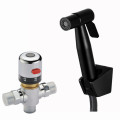 black color Toilet Weel Hand held Diaper Spray Shower Set Shattaf Bidet Sprayer 38 degress thermostatic valve Jet BD550