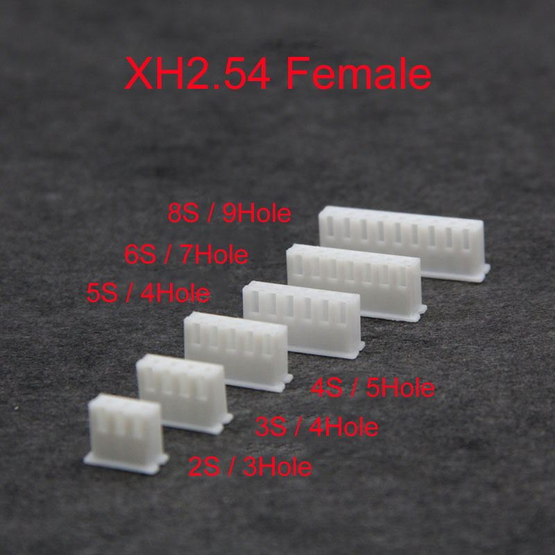 50PCs XH2.54 2S 3S 4S 5S 6S 8S Lipo Battery Balance Cable Wire Female Male Shell XH2.54 Terminal End Connector Plug for RC DIY