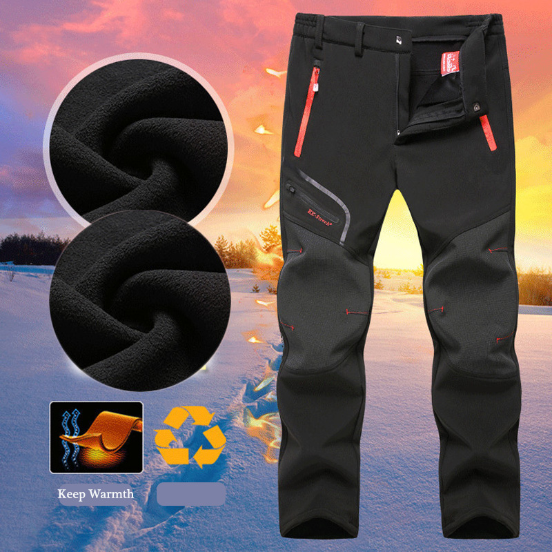 ZOGAA Men's Autumn Winter Thicken Outdoor trouser Waterproof Sports Pants Wear-resistant Pants For Hiking Climbing Fishing L-6XL