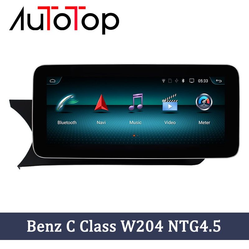 AUTOTOP 10.25" Android Car Radio GPS For Mercedes BENZ C Class W204 C180 C200 C220 2011-2014 NTG 4.5 Video Auto Stereo Player