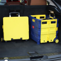 Luggage Trolley Supermarket Folding Shopping Cart Folding Cart Storage Box Trolley with Cover Small Car Trunk Hot