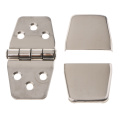 Boat Door Hinge with Cover Marine Stainless Steel 38.6mm x 78.4mm Strap Hinge for Watercraft Yacht RV Trailers Wine Cabinet Door