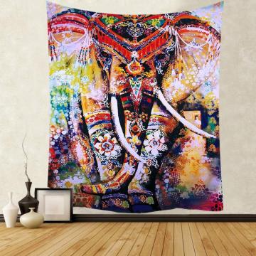 Wall Hanging Elephant Boho Mandala Witchcraft Wall Cloth Art Psychedelic Hippie Tapestry Wall Carpet