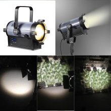 Full Color Disco Spot Lighting COB Light Source 350W RGB White Follow Zoom Strobe DMX Spot Light For Large Stage Performance