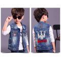 Children's clothing boy denim vest children spring and autumn waistcoat Korean casual jacket children's vest 3-8 years