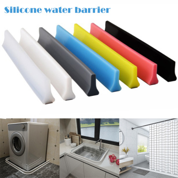 Shower Door Dam Water Stopper Collapsible Shower Threshold Water Barrier for Bathroom Kitchen can CSV
