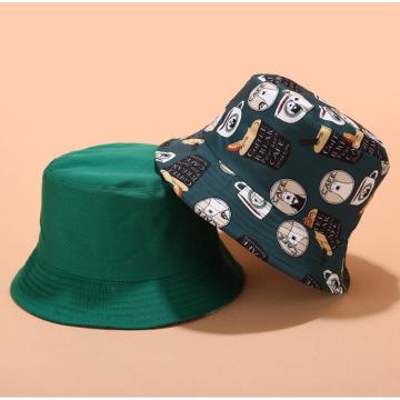 2019 Reversible Coffee Bucket Hat unisex chapeau fashion fishing sun hat Bob Caps women men panama hat summer bucket