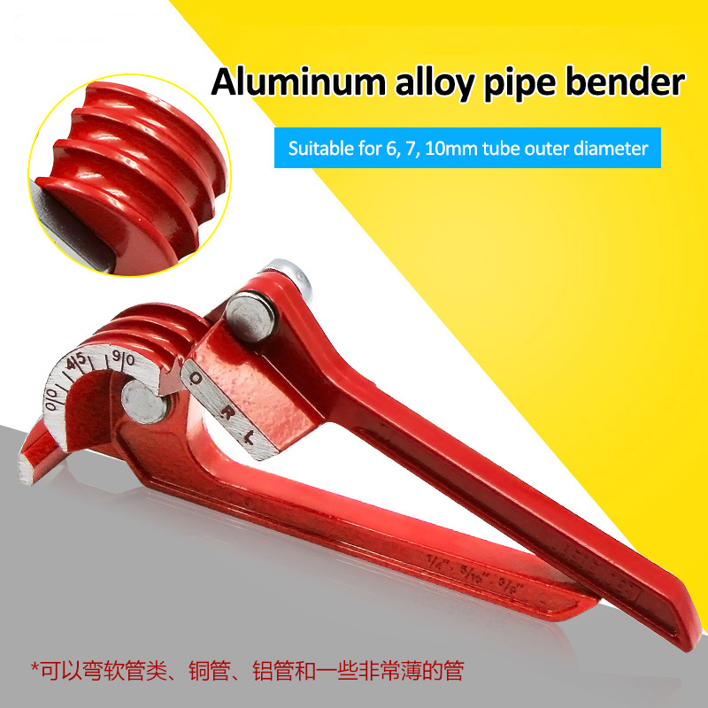 3 In 1 Aluminum Alloy Pipe Bending Tool Heavy Duty Tube Bender Tubing Bender Curving Pliers Brake for Household Tube Accessories