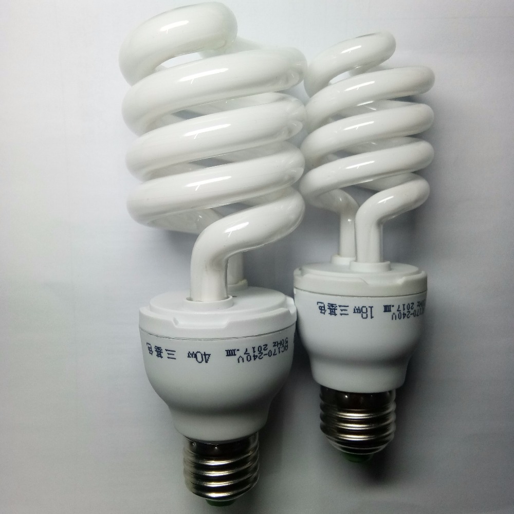 AC170-240V E27 40W 15W spiral tube energy saving lamp Fluorescent light bulb