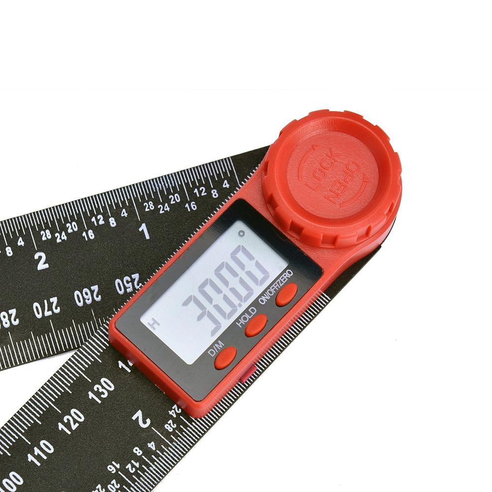 200mm Digital Protractor Ruler Inclinometer Goniometer Level Measuring Tool Electronic Angle Gauge Stainless Steel Angle Ruler