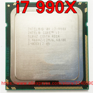 Original Intel CPU Core i7-990X Processor Extreme Edition i7 990X 3.46GHz 12M 6-Core Socket 1366 free shipping speedy ship out