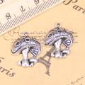 12pcs Charms mushroom 22x18mm Antique Pendants,Vintage Tibetan Silver Jewelry,DIY for bracelet necklace