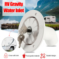 2Pcs Fresh Caravan Hatch Gravity Water Inlet Lockable RV Inlet Boat Filler Neck Plastic Trailer Tank Filter Accessories