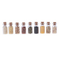 9 Pieces Dollhouse Glass Jars with Dried Foods, 1/12 Scale Miniature Bottles
