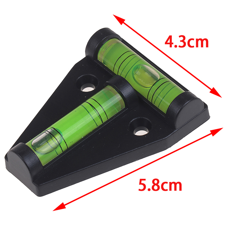 T Type Spirit Level Measurement Instrument Triangular Plastic Level Indicator T-type Spirit Level Bubble Shell 1PCS