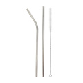 Reusable Metal Straw Pipette Suction Stainless Steel Drinking Straws Pipe Straight Bent Tube Events Party Bar Accessories