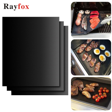 Kitchen Utensils Accessories 33*40cm Barbecue Grill Mat Reusable Non-stick Cooking Mats Covers Sheet Kitchen Gadgets Goods Item