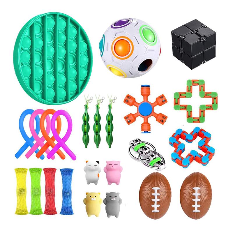 20/24pcs Sensory Toys Marbles Ball Autism ADHD Anxiety Therapy Toys Sensory Fidget Toys Set EDC Stress Relief Hand Fidget Toys