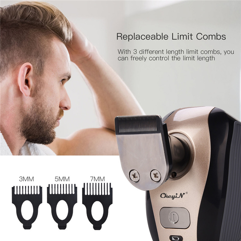 CkeyiN 5D Floating Heads Electric Razor Washable Beard Trimmer Shavers Multifunction Hair Clipper Rechargeable Shaving Machine