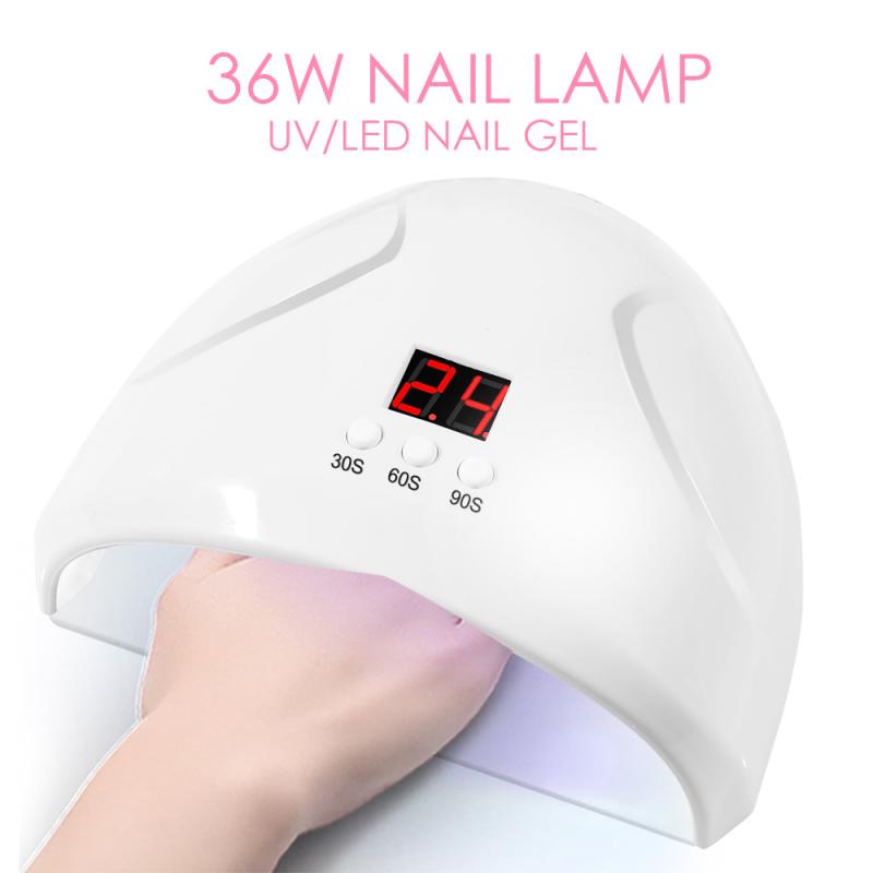 New 36W Nail Dryer Nail Light UV LED Gel Smart Timed LED Quick-Drying Induction Nail Lamp Nail Art Nail Decoration Fake Nail