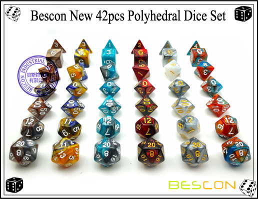 Bescon New 42pcs Polyhedral Dice Set-4