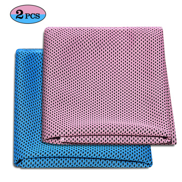 2 PCS Cooling Towel Soft Breathable Travel Ice Towel for Gym Fitness Workout Yoga Sport Running Camping Hiking