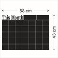 Wall Sticker Decor Calendar Home DIY Blackboard Mural Monthly Memo Decals Month Plan