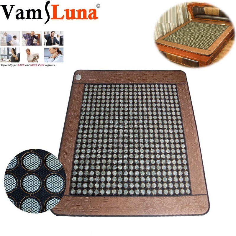 Jade Germanium Tourmaline Electric Infrared Heating Mattress Therapy Massage Pad Relaxation Pain Relief Treatment - Body Health