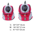 Outdoor Double Pet Dog Carrier Bag Shoulder Portable Travel Backpack Front Bag Mesh Backpack Head