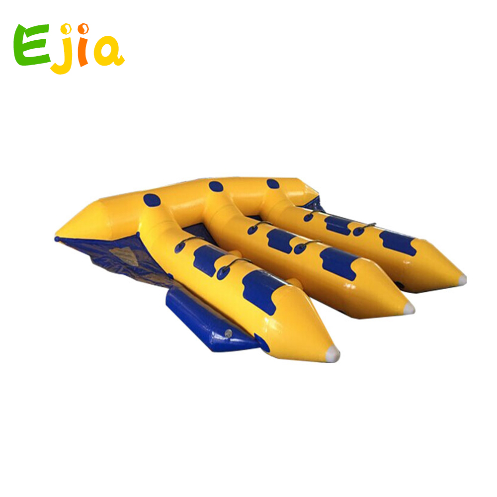 6 Person/Seat Towable Tube Inflatable Banana Boat Raft Float Water Game Flying Fish Hunter With Blower
