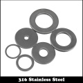 M4 M4*9*0.8 M4x9x0.8 M4*12*1 M4x12x1 DIN125 GB96 316 Stainless Steel 316SS Enlarged Plain Gasket Thick Flat Washer