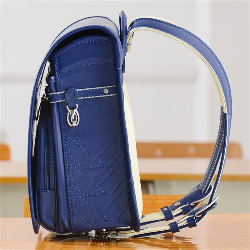 Japanese luggage design PU School Bags For Boys fashion black color kid's bag children hasp Orthopedic school bag Grades 1-3