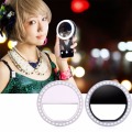 Makeup Tool Kit Mobile Phone Clip Selfie LED Auto Flash For Cell Phone Smartphone Round Portable Selfie Flashlight