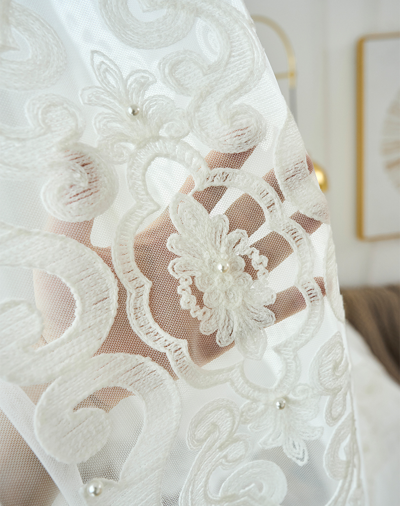 Embroidery Beaded Shading Curtain